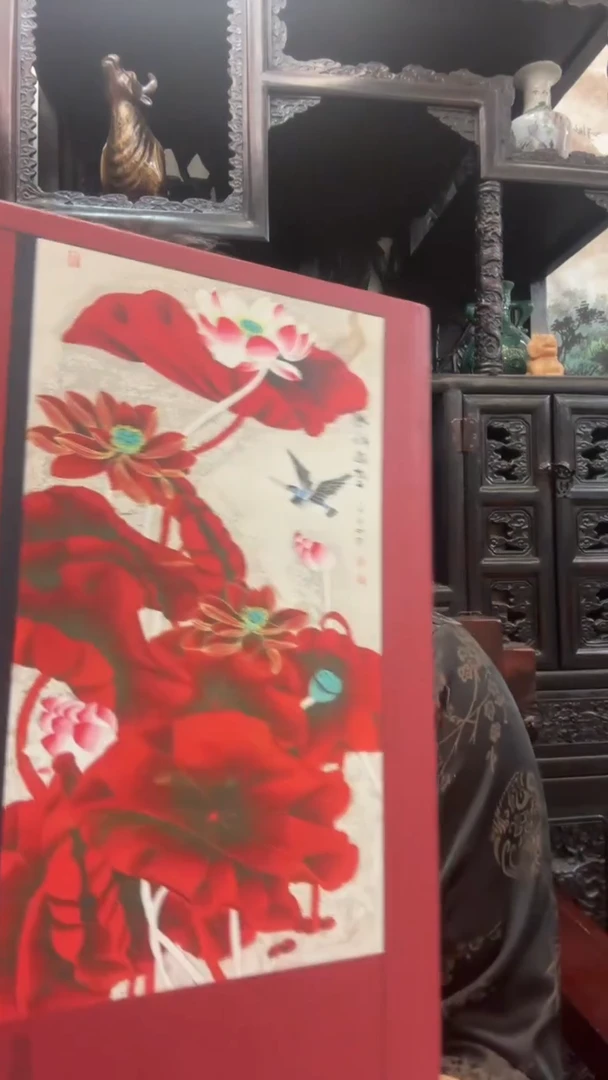 【闪购商品】绘画清风竹影梅兰竹菊四条屏/手绘国画竖屏/雷