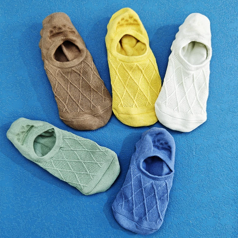 船袜男夏季纯棉防臭薄款隐形硅胶防滑不掉跟男士短袜浅口低帮袜子