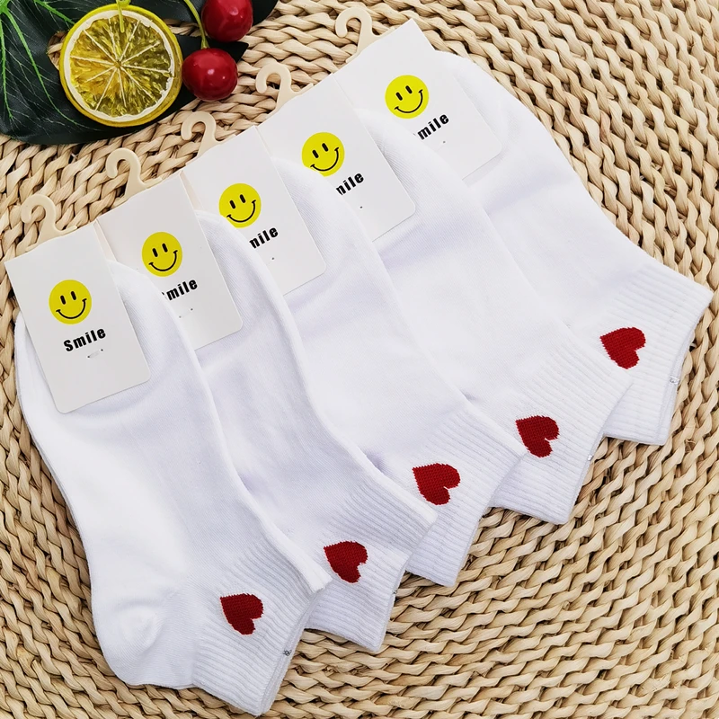 女秋款防滑不掉跟防臭吸汗秋冬季女士棉袜纯色棉短袜白色透气春夏