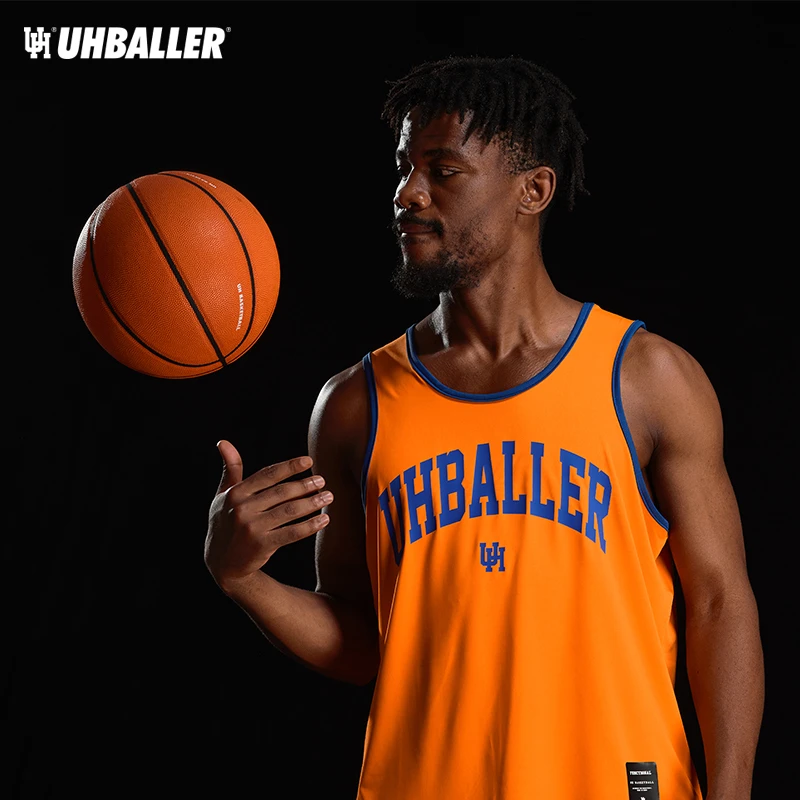 UHBALLER美式窄肩篮球背心球衣夏季无袖速干高弹投篮服男比赛服