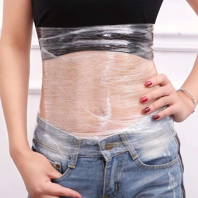 保鲜膜多功能PE大卷紧膜接触食品级耐高温手撕美容院塑身火疗商用