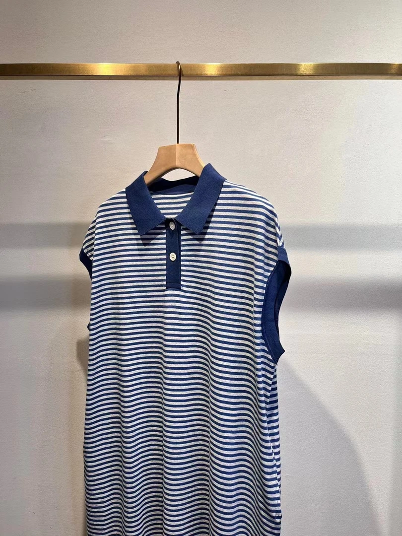 日系松弛感 新款条纹连衣裙