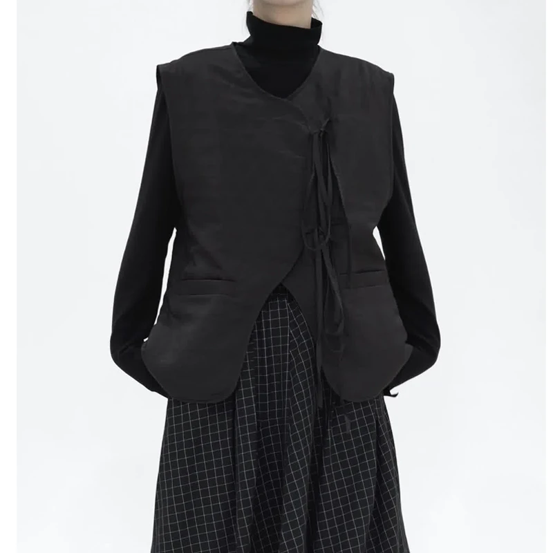 新GFW/新中式设计感秋冬夹棉马甲女外穿外搭坎肩外套百搭萎格背心