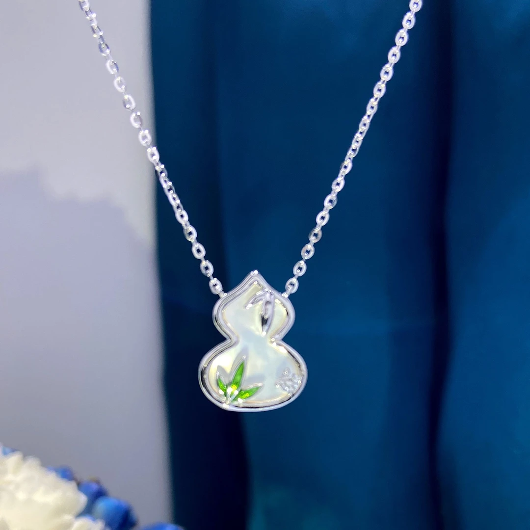 坠链均925银贝壳 葫芦项链 新国风链坠时尚轻奢气质简约百搭经典