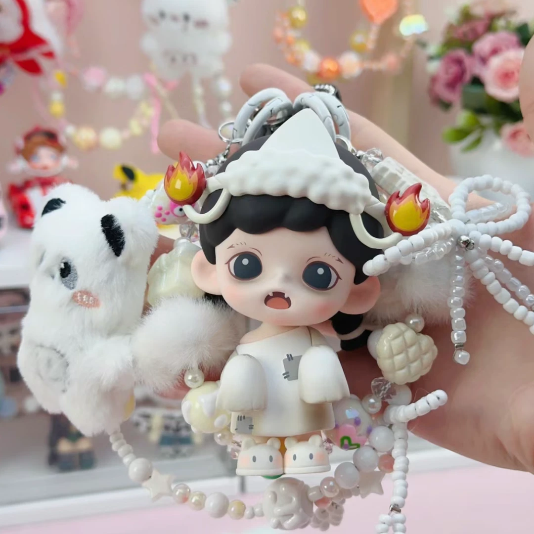 小山炮福福包挂重工奶油胶手绘珠