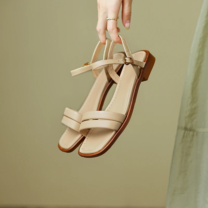 【清仓有瑕】1.5CM/35码-42码 /2024夏季气质时尚露趾外穿舒适凉鞋