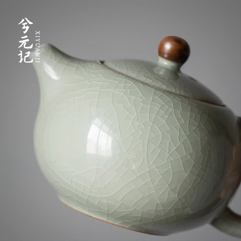 兮元记哥窑西施壶陶瓷茶壶泡茶家用2025新款单壶过滤茶水分离单壶
