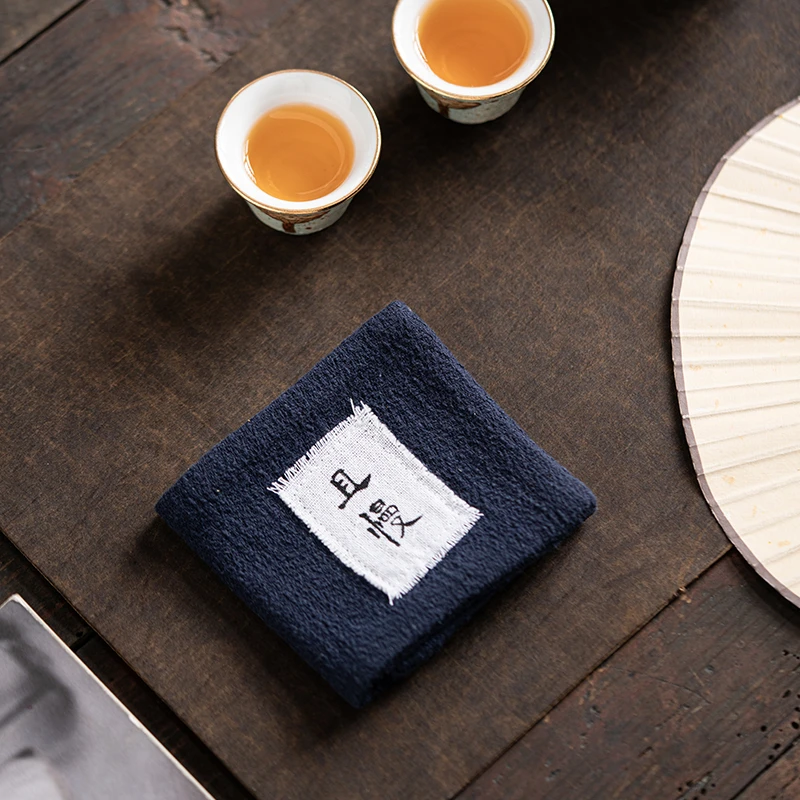 兮元记禅意茶桌抹布加厚茶巾功夫茶具纤维麻布茶台毛巾茶道配件