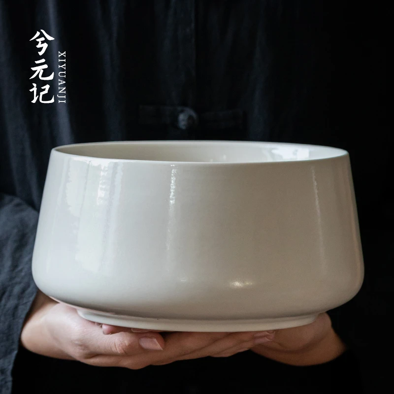粗陶茶洗家用大号茶渣缸杯洗水盂收纳碗大容量废水缸功夫茶具配件