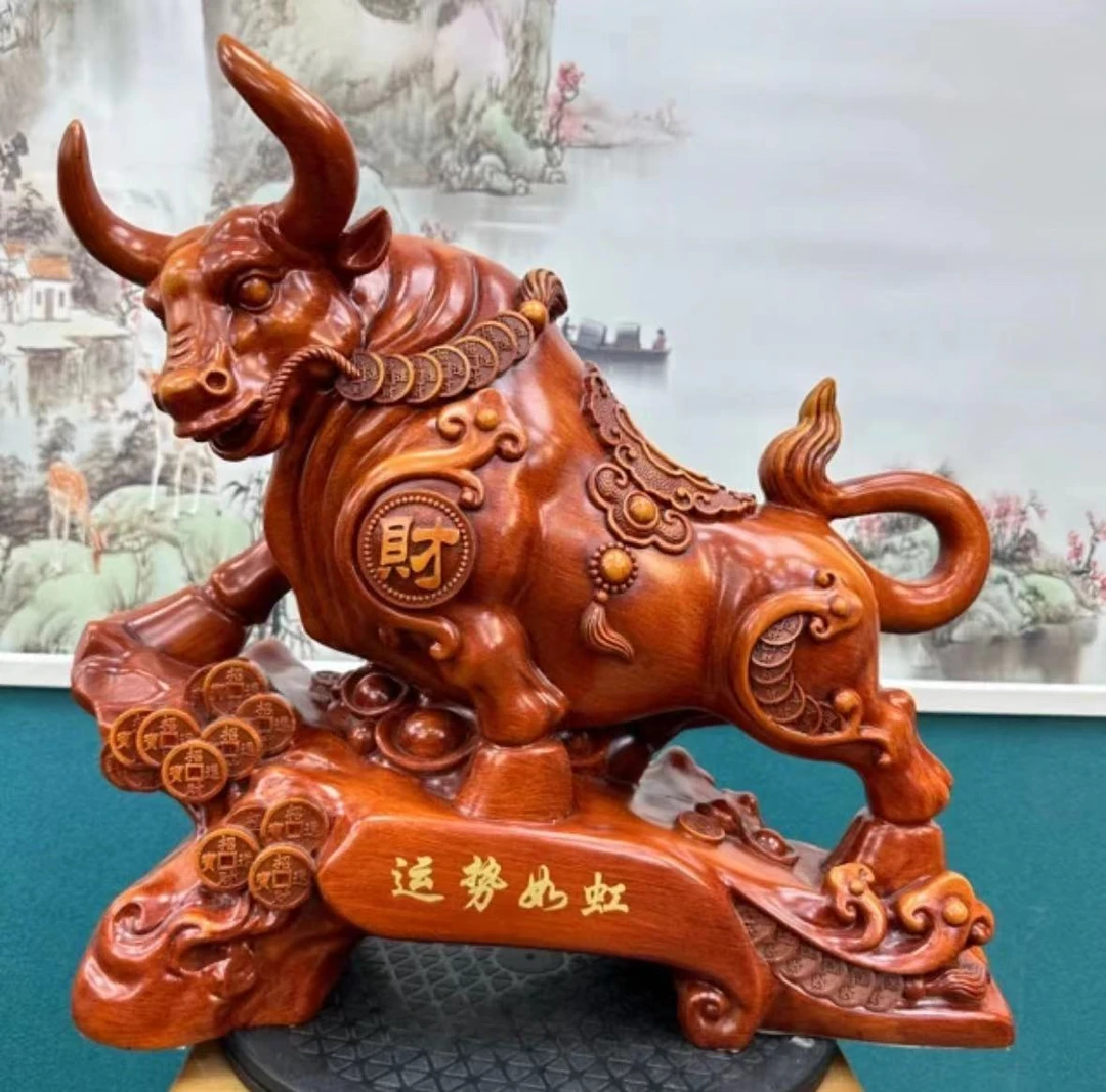 运势如虹2024牛摆件（长41高36）