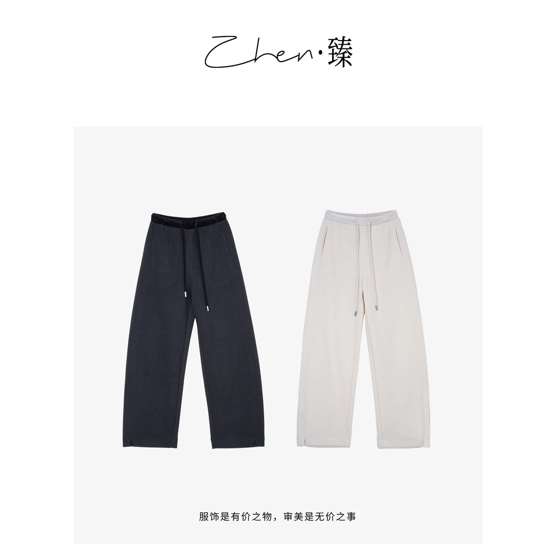 ZHEN.臻 秋冬新款拼接撞色腰头气质百搭显瘦休闲裤长裤KZ7319Z