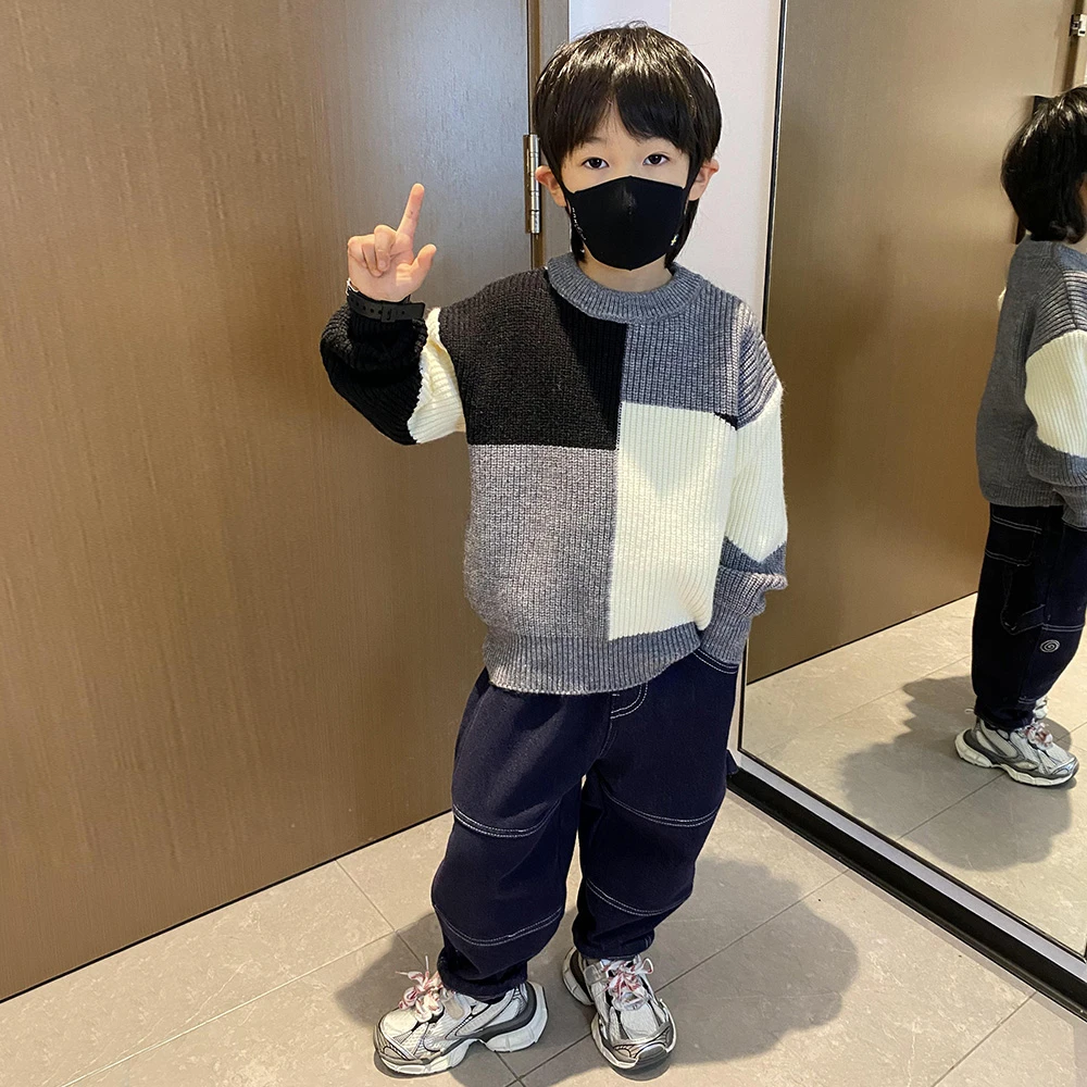 男童春秋洋气套装毛衣帅气毛线衣儿童韩版秋冬秋季针织衫