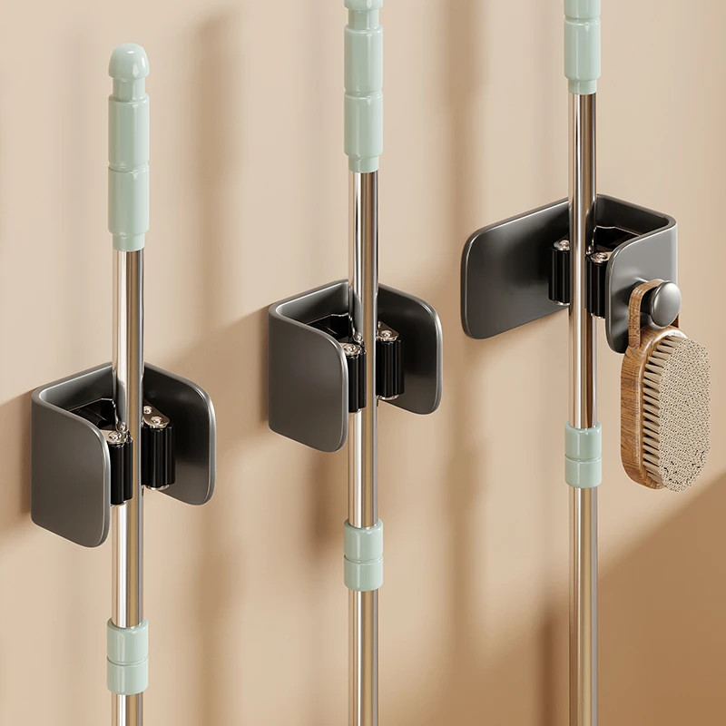 免打孔强力挂钩神器拖把壁挂夹扣扫把置物收纳挂架浴室卫生间