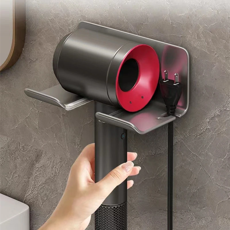 吹风机置物架壁挂免打孔卫生间收纳电吹风挂架吹风筒支架浴巾架