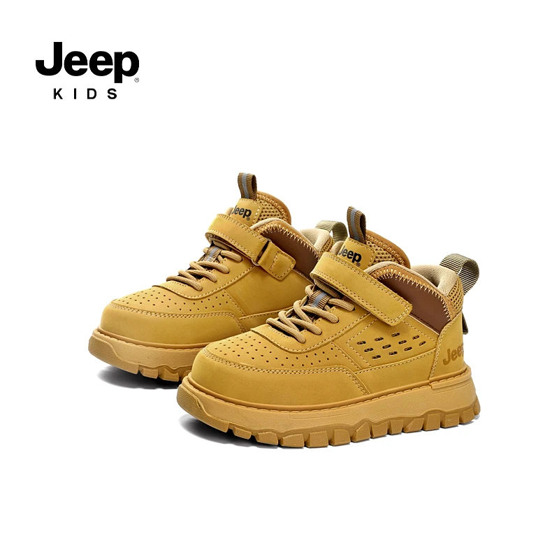 JEEP/吉普（大黄靴）秋季新款百搭软底潮流儿童板鞋中帮运动鞋