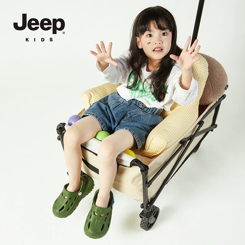 jeep童鞋男童洞洞鞋子夏季外穿防水儿童凉鞋两穿沙滩鞋女童凉拖鞋