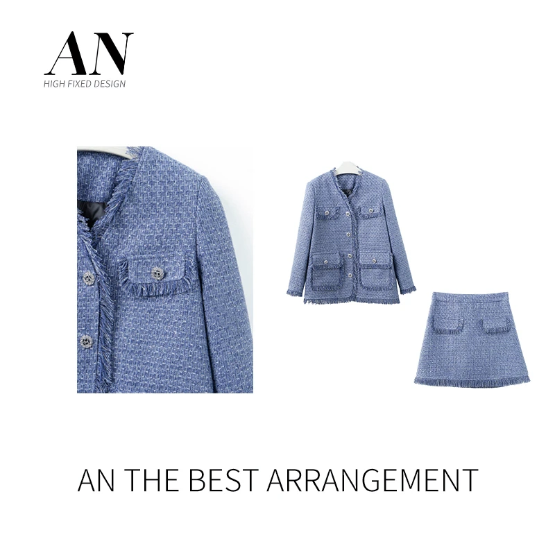 AN定制【凌云】时尚设计师款气质百搭设计感羽绒套装AT2310081