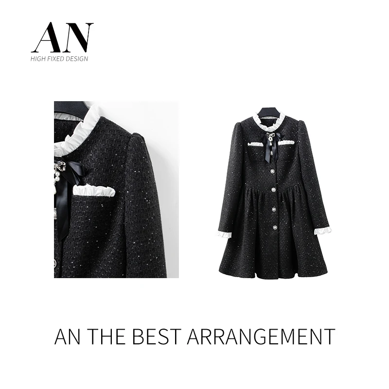 AN高定【洛舒】新款时尚设计师款精致外套裙AQ2310125
