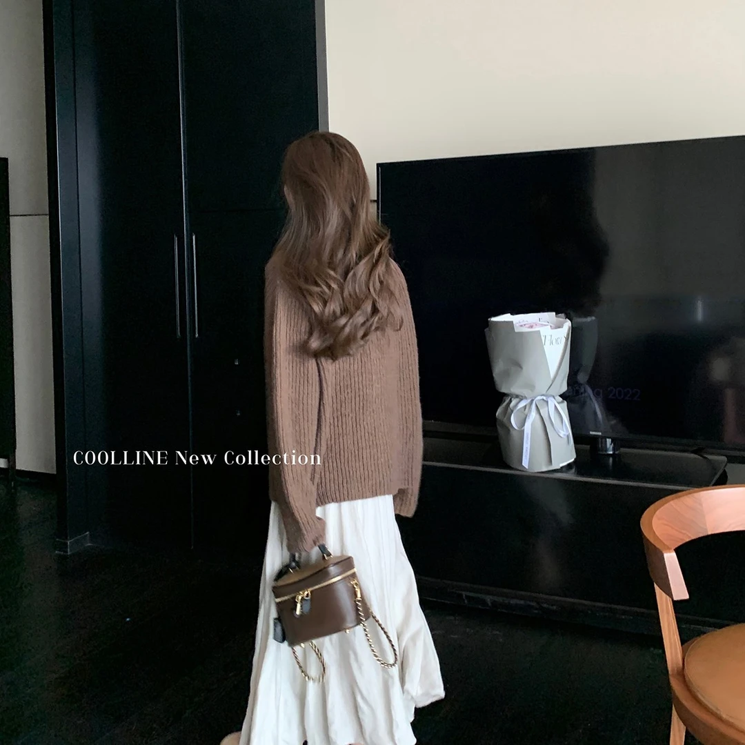 F2  COOLLINE林子熙 嫋嫋 气质温柔针织半裙