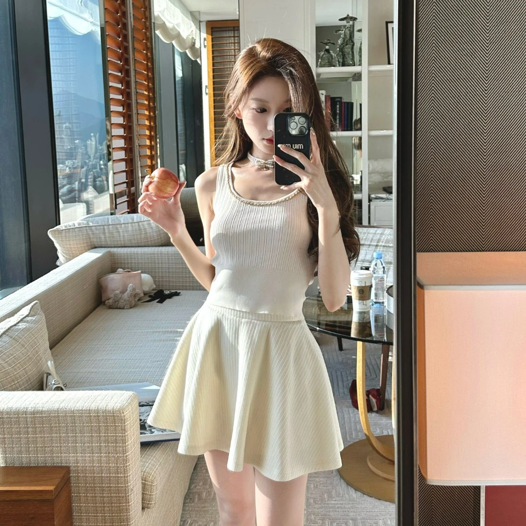 【Q】林子熙 轻甜ballet 白色少女半裙气质百搭半身裙a字裙