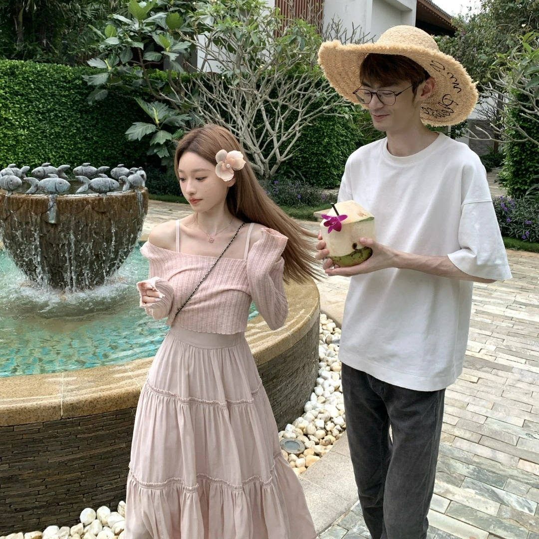 F  COOLLINE林子熙 本期b入!邂逅日 粉色套头开衫