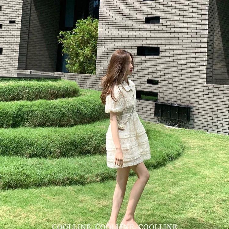 清 林子熙 梦游仙境Alice重工娃娃领连衣裙时髦气质公主裙