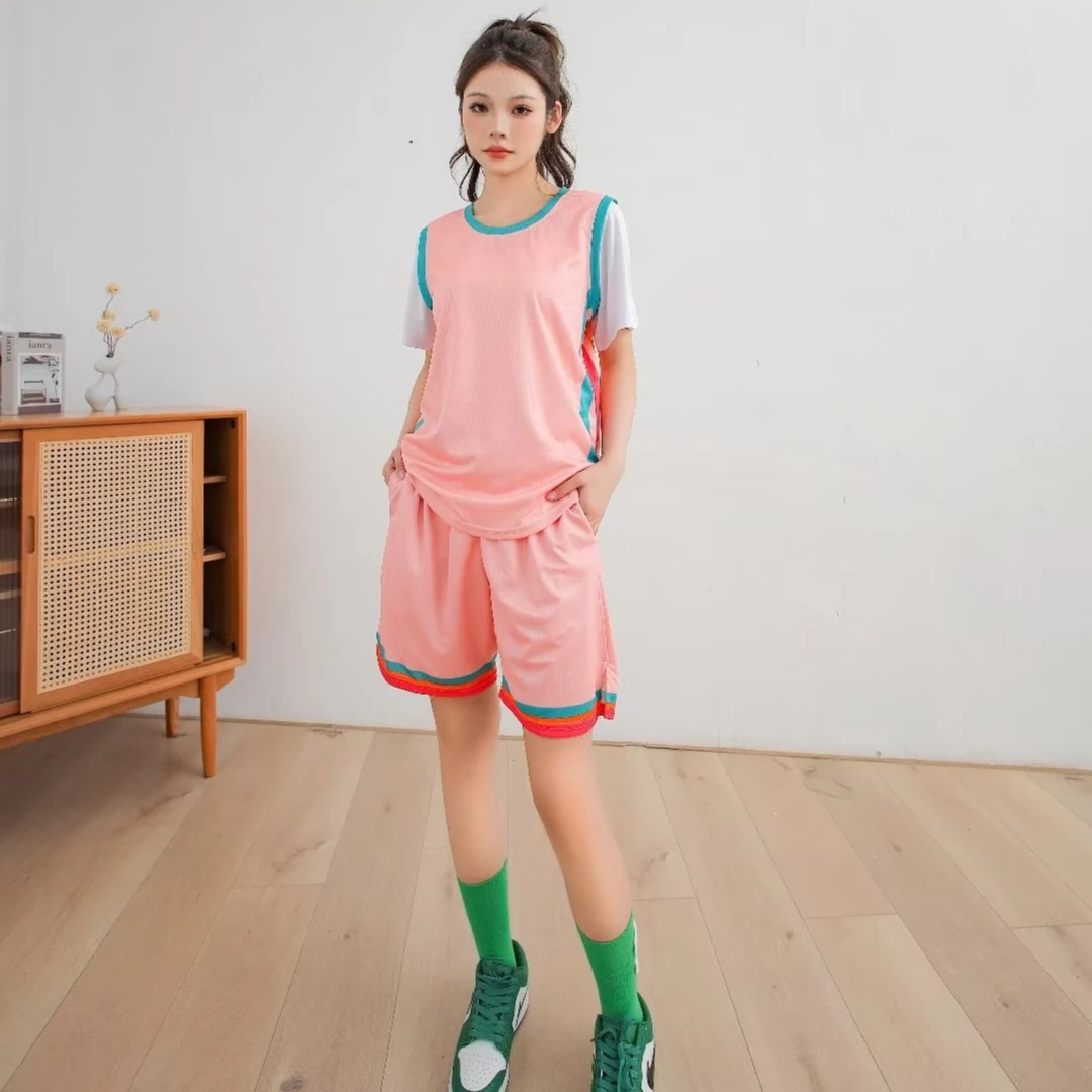 女生篮球服套装夏季定制球衣专业比赛训练服速干假两件短袖运动服