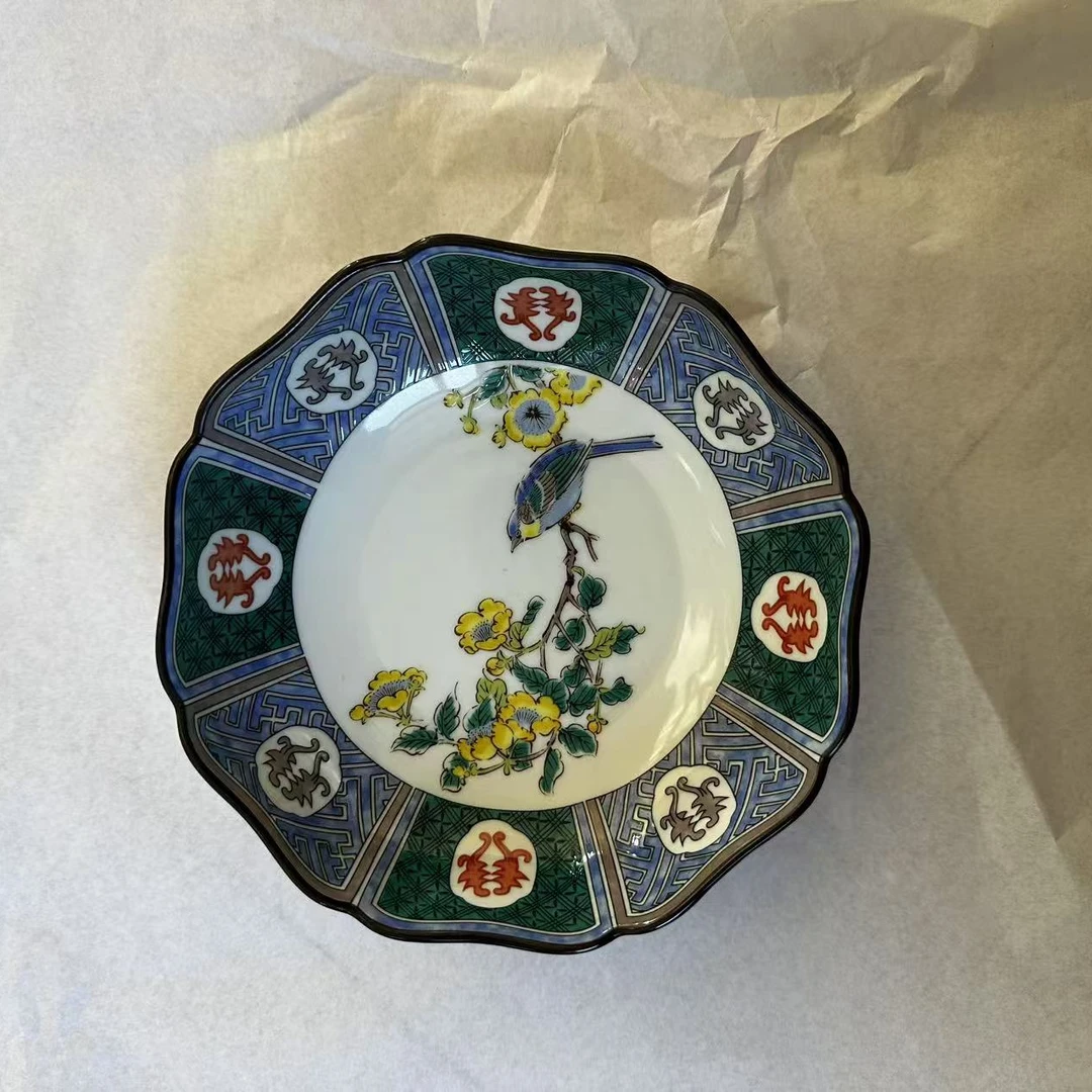 九古烧山鸟雀钵子