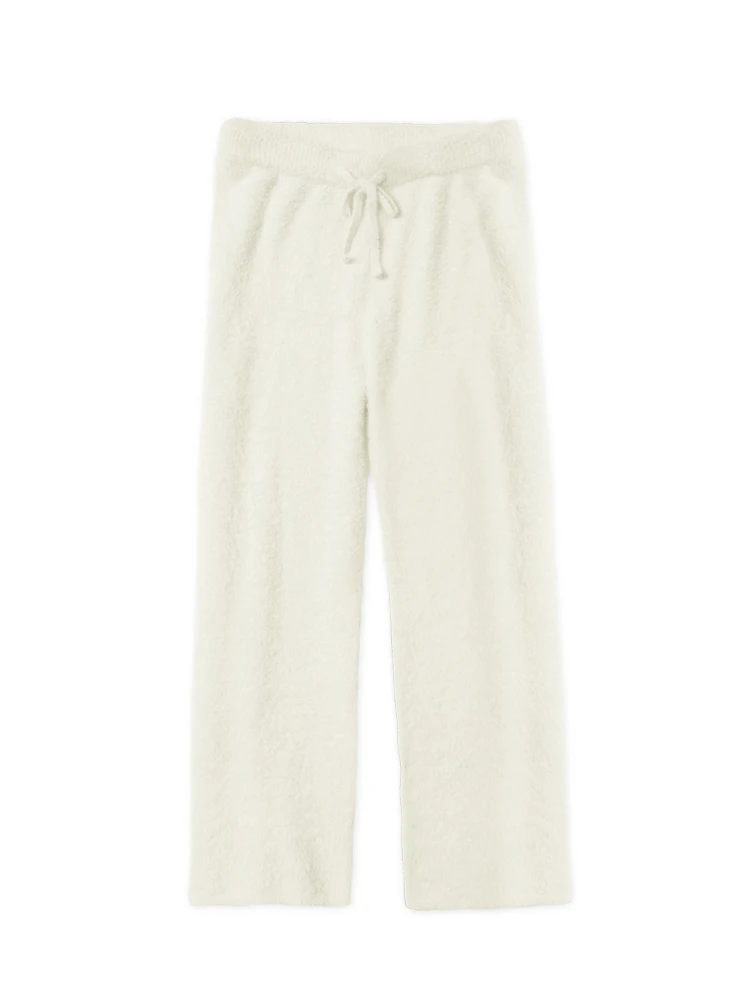 【ASKYO】奶fufu软糯水貂绒阔腿裤宽松针织直筒裤显瘦松紧腰阔腿裤