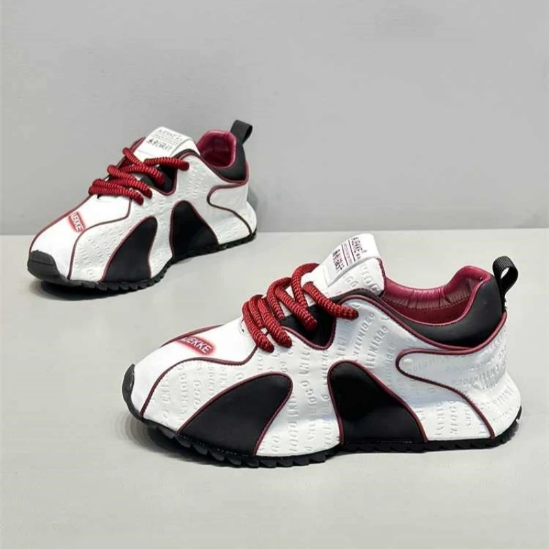 简约时尚内增高休闲鞋2024秋冬新款欧洲站潮牌运动厚底男女老爹鞋