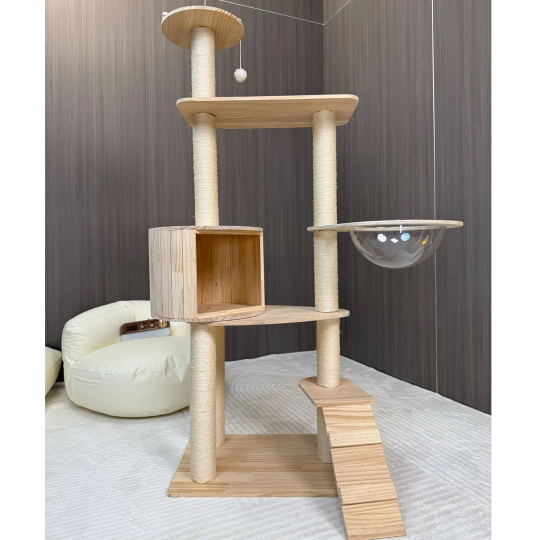 倍它瑞猫爬架实木猫窝猫树一体磨抓猫咪用品玩具多层大型猫别墅