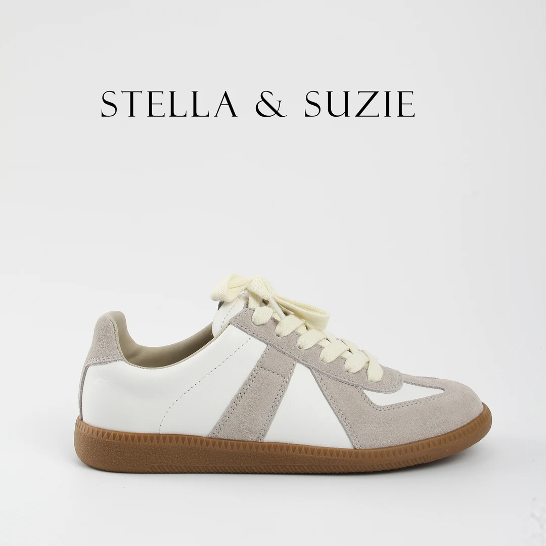 系带真皮真皮百搭德训鞋休闲板鞋运动鞋时尚复古经典低帮