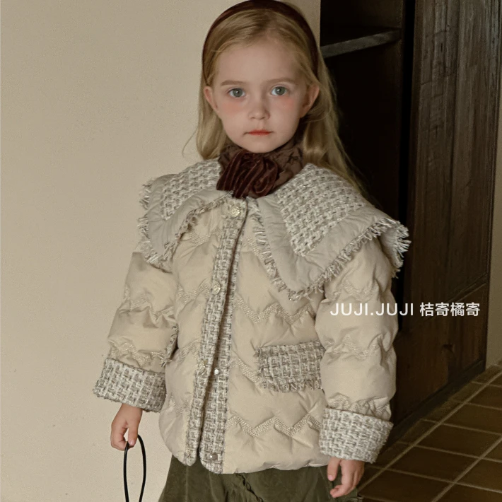 桔寄橘寄juji•橘寄小香风女童气质羽绒服D8112