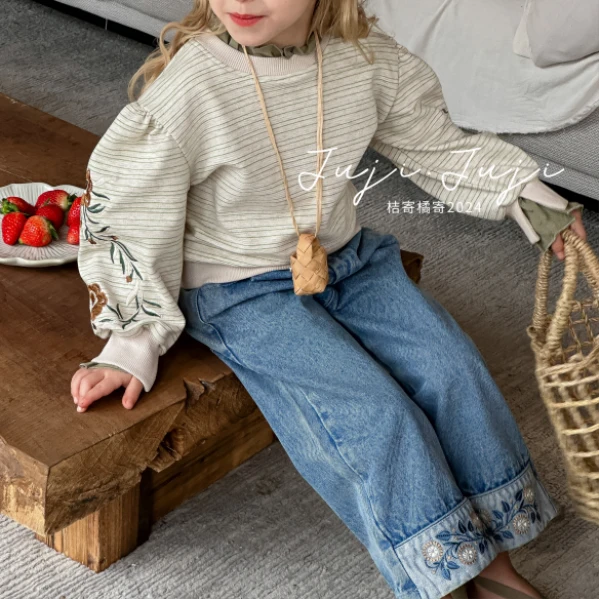 桔寄橘寄juji•橘寄海岸茉莉牛仔裤C8207