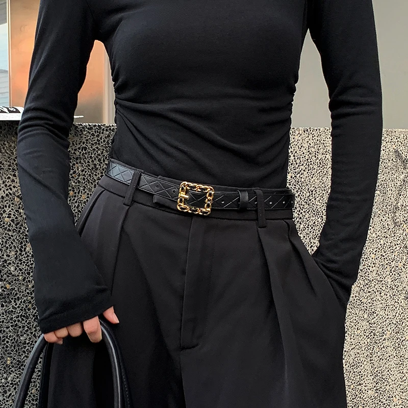 百搭皮带女休闲简约小众设计感搭配牛仔裤腰带高颜值网红时尚裤带