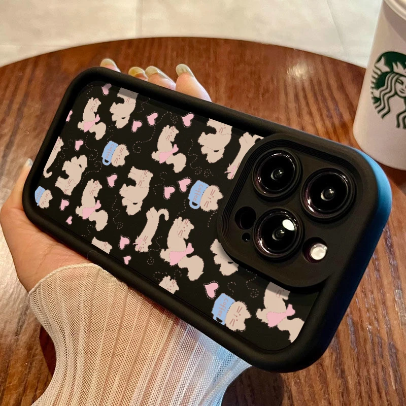 【专享0.01】ins可爱猫咪贴纸iPhone15/14/1312手机壳oppo套