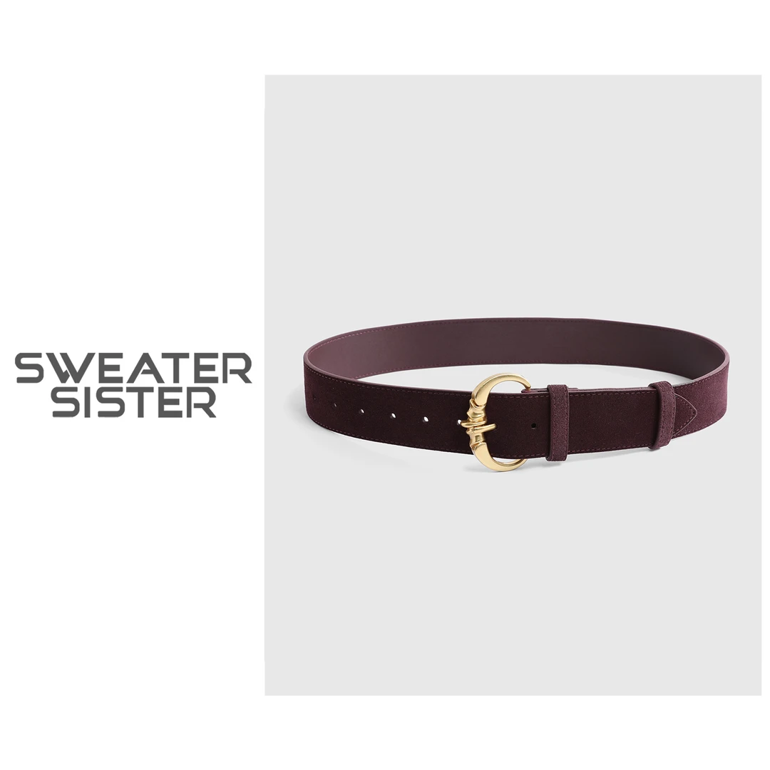 简约时尚百搭绒面腰带831-1005