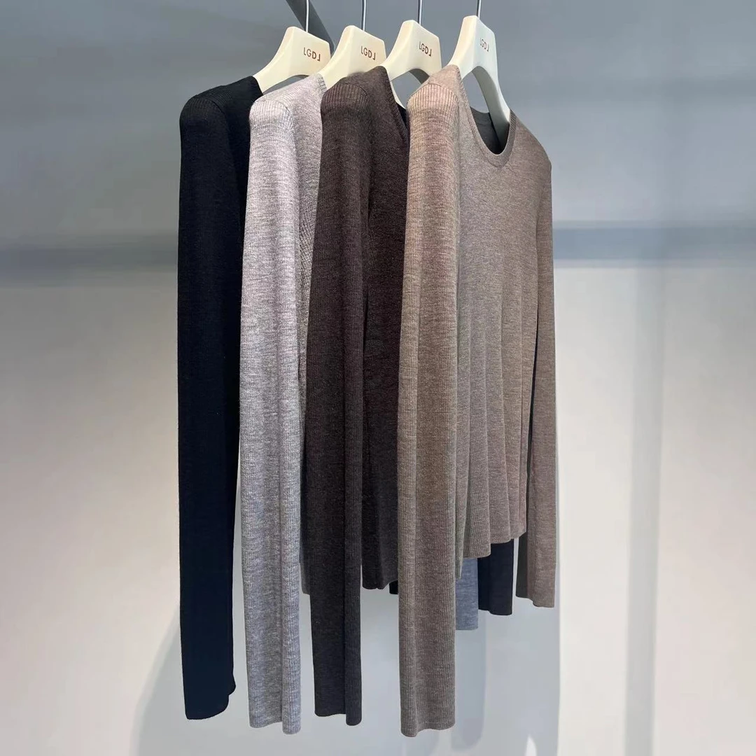 【LGDL】高端秋冬扬子纱美丽奴羊毛圆领打底衫