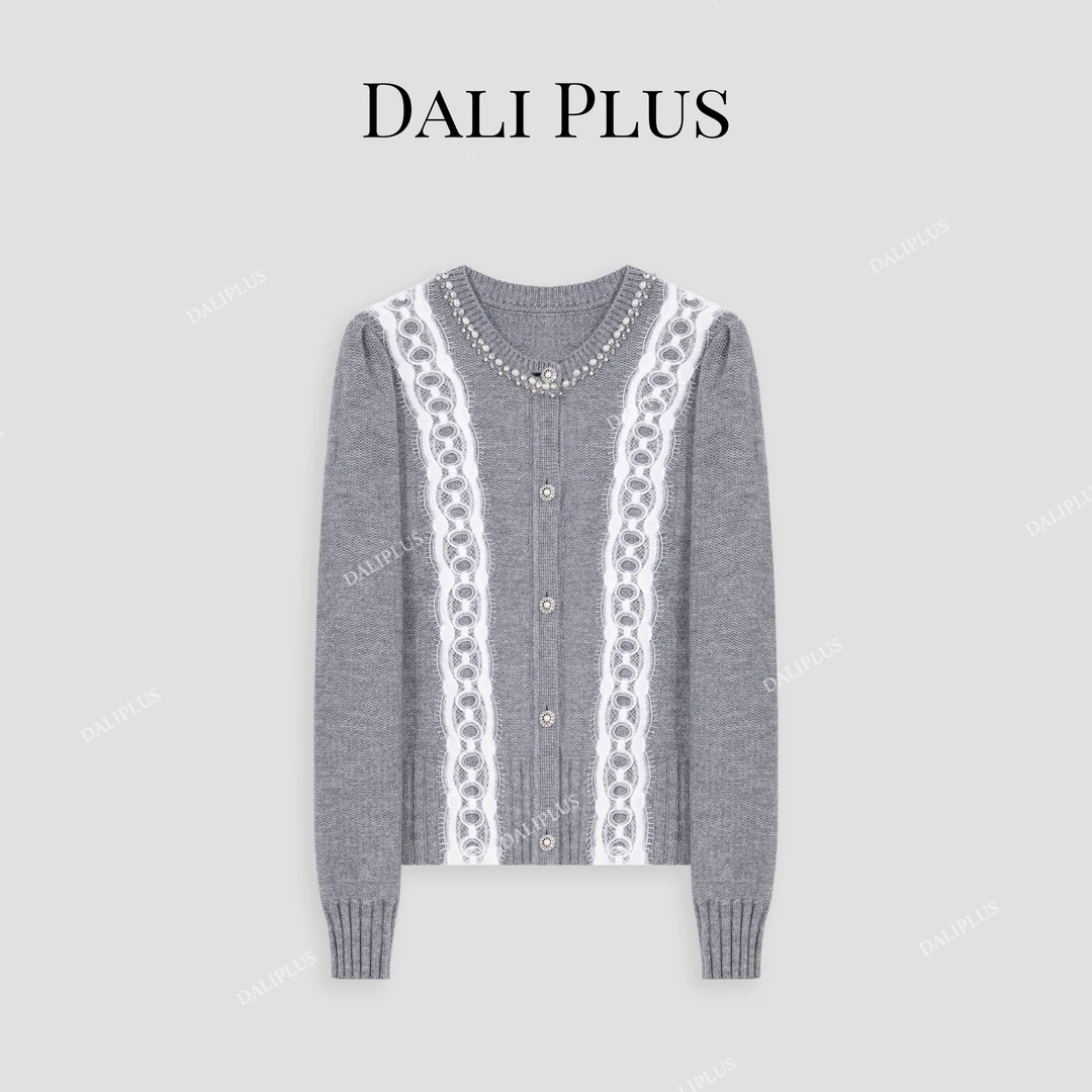 DALI PLUS原创设计 重工钉珠 行家必入加厚针织衫-D4ST0254