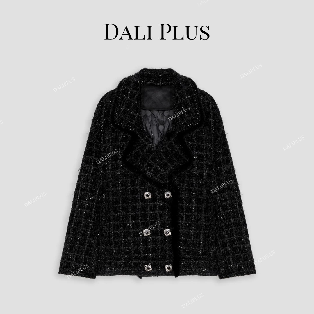 DALI PLUS高级感小香风水貂毛条鹅绒服羽绒服外套-D4SZ0134