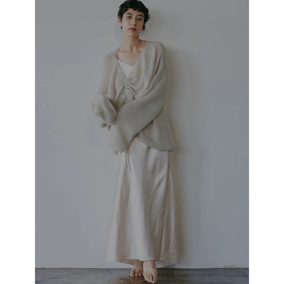 秋冬新款 代 精致抽褶细闪针织衫连衣裙两件套【DD外贸】