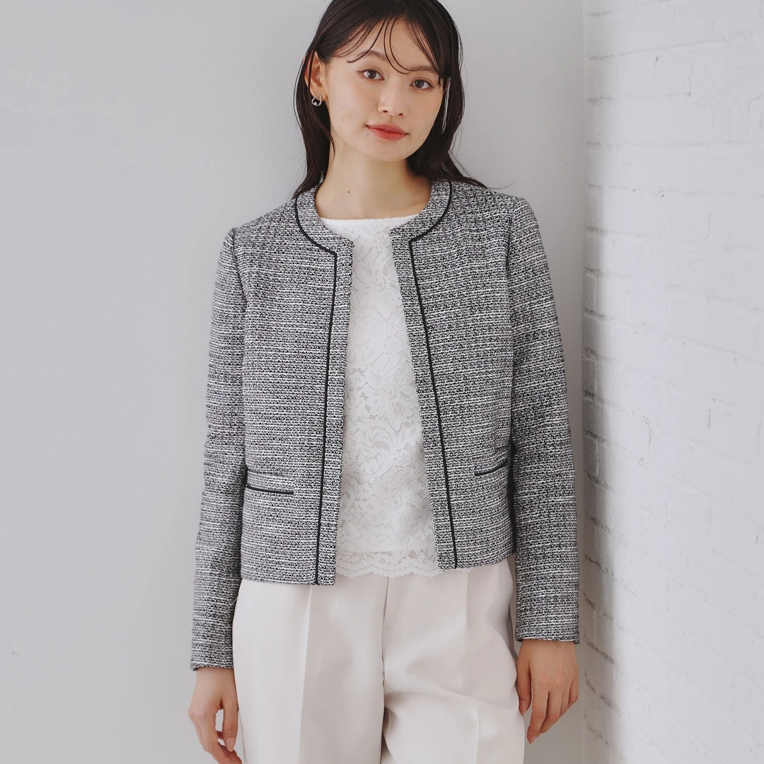 【DD外贸】 秋季新款 O 气质时尚休闲小香风开衫夹克