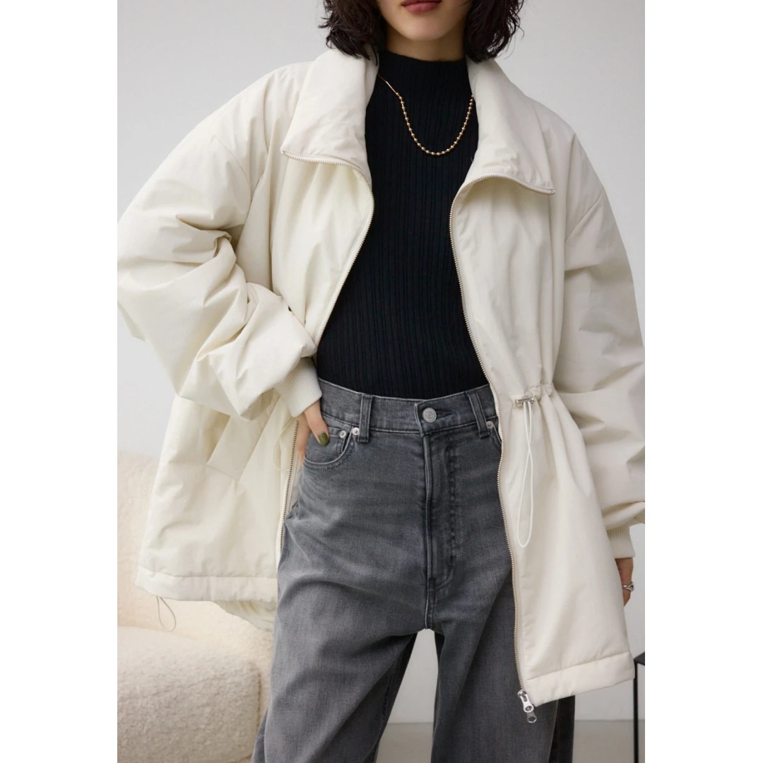 【DD外贸】 秋冬上新 N 时尚百搭休闲抽绳显瘦立领棉服