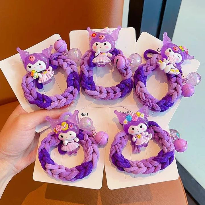 头绳库洛米皮筋扎马尾女童高弹力橡皮筋女孩发绳宝宝可爱发圈发绳