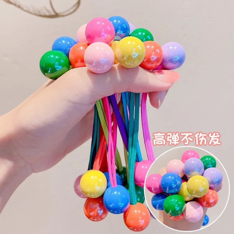 韩版儿童糖果色多巴胺发圈双头绕绕皮筋彩色发绳可爱发圈发饰头绳