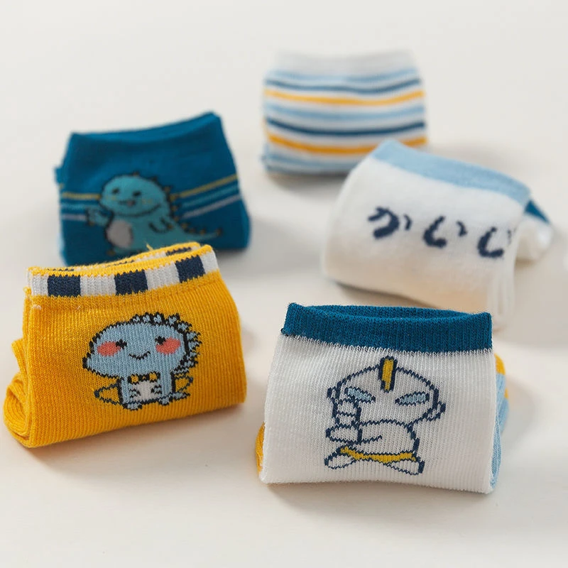 【小童】春夏款网眼透气怪兽船袜薄款儿童袜子大中小童男女童中筒