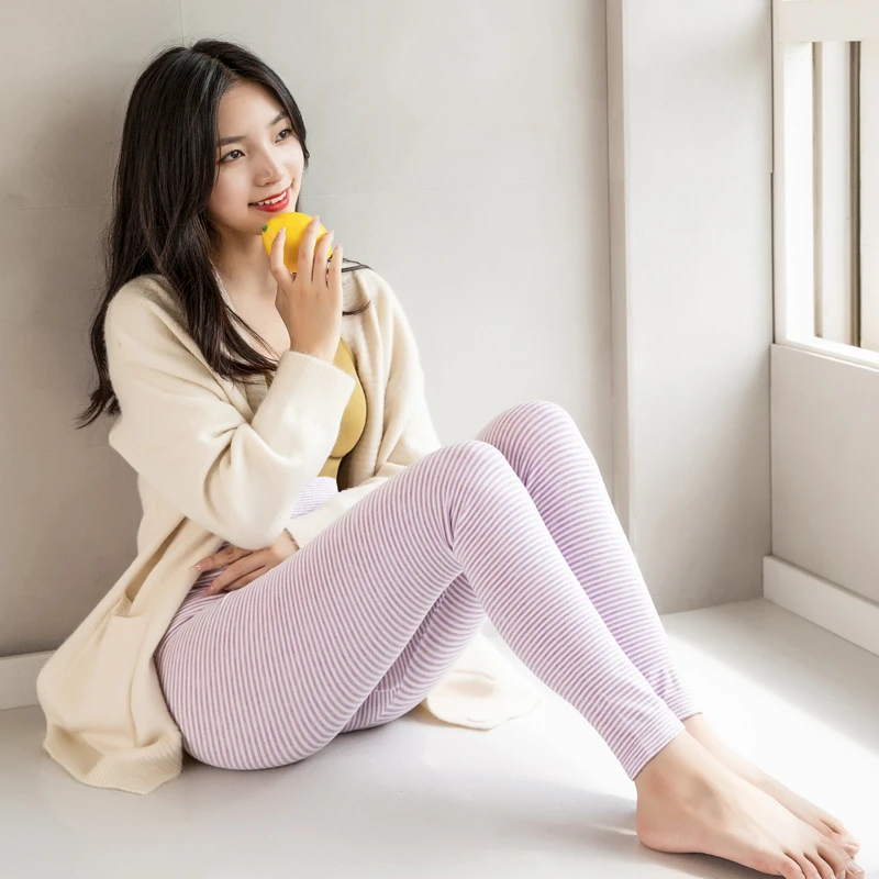 【棉质.超弹力】秋裤女单件薄款内穿修身弹力纯色棉质线裤保暖裤女