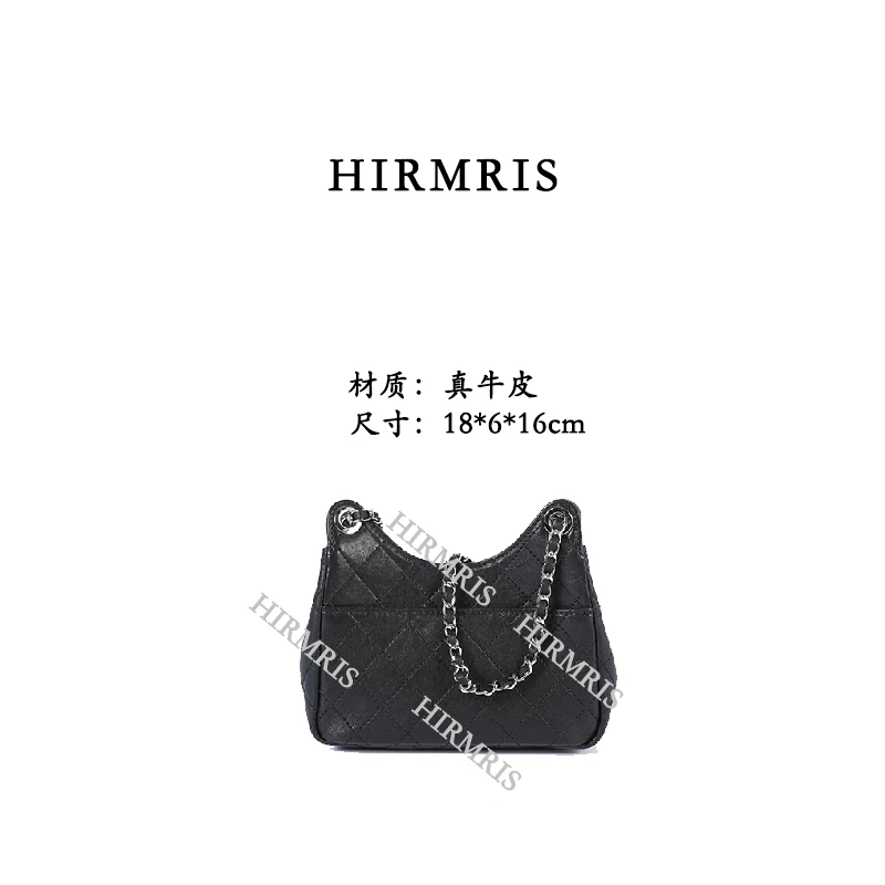 HIRMRIS手工真皮包CX529 小咪香黑