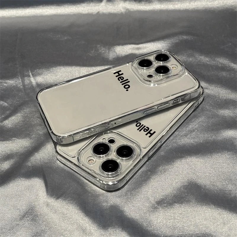 小众ins简约高级苹果14手机壳iphone13promax透明12/11全包xr软7p