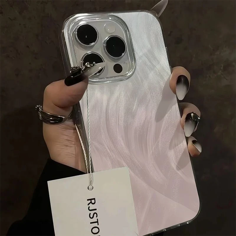 羽纱粉适用苹果15/16promax手机壳iPhone13创意14全包12/11防摔xr